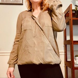 Holding Horsed Wrap Blouse